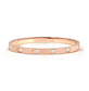 Nomination Pretty Bangles Rose Gold Plated Cubic Zirconia Ovals Bangle Medium 029526/043