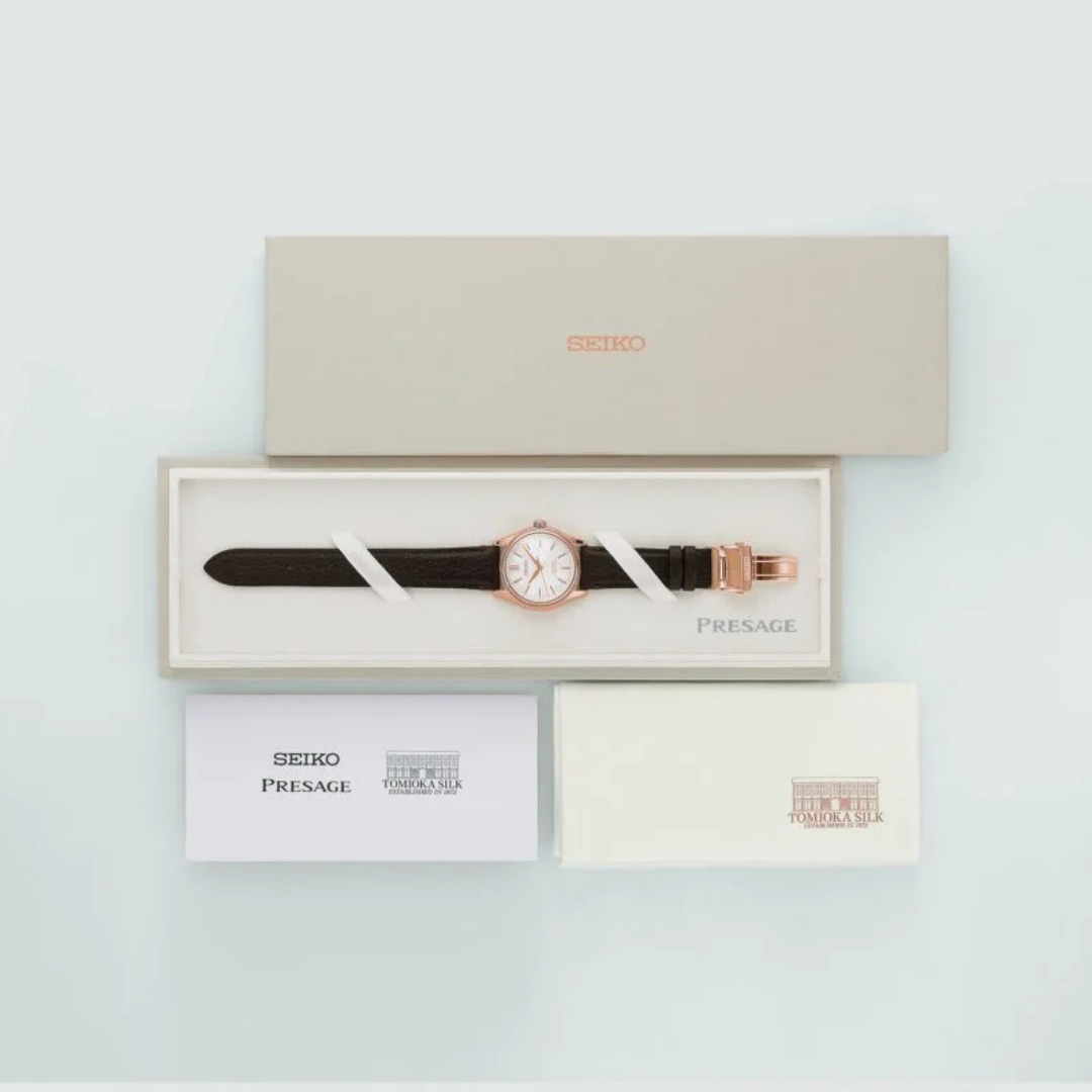 Seiko Presage Classic Series x Tomioka Silk Promotion Organisation Limited Edition in White Shiro-neri – Gunma-Hoso Limited Edition Watch HCC008J1