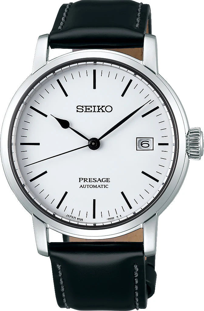 Seiko Presage Riki Wantanabe White Enamel Dial Watch SPB113J1