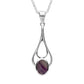 Derbyshire Blue John Sterling Silver Oval Spoon Necklace