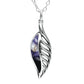 Derbyshire Blue John Sterling Silver Leaf Necklace