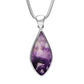 Derbyshire Blue John Sterling Silver Pear Shaped Necklace
