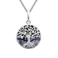 Sterling Silver Derbyshire Blue John Tree of Life Pendant & Chain