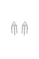 Tish Lyon Labret Titanium Triangle Top and Three Strand Drop Earrings
