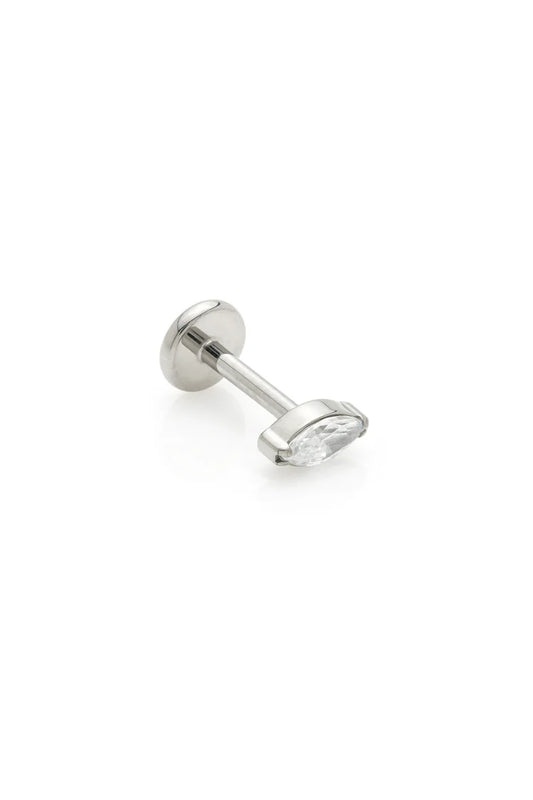 Tish Lyon Labret Titanium Marquise Stud Earrings
