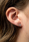Tish Lyon Labret Titanium Lilac and White Stone Teardrop Stud Earrings