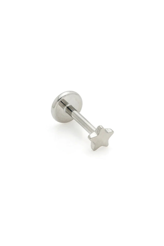 Tish Lyon Labret Titanium Mini Star Stud Earrings