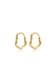 Tish Lyon Yellow Gold PVD Titanium Crystal Wavy Hoop Earrings