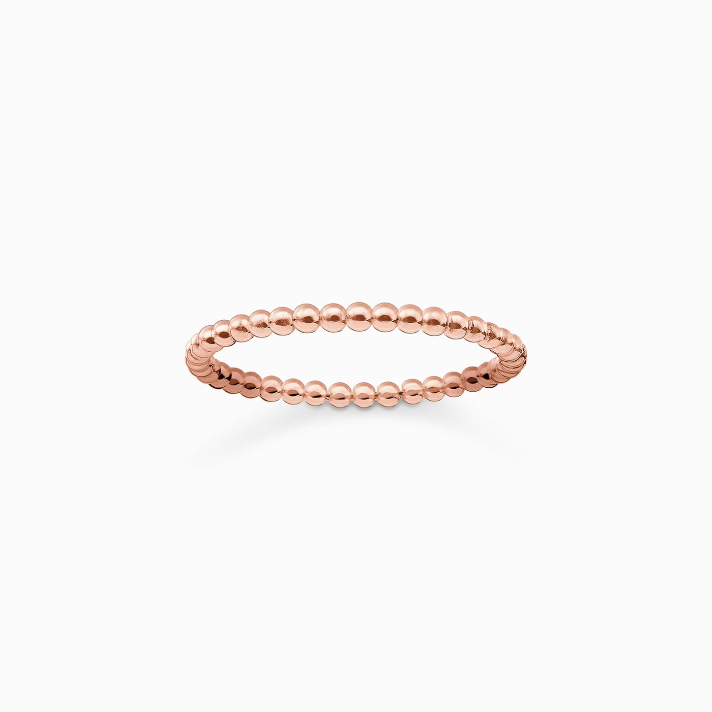 Thomas Sabo Rose Gold Plated Beaded Band Size 52 TR2122-415-12