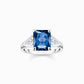 Thomas Sabo Sterling Silver Ring with Blue and White Cubic Zirconia Size 54 TR2362-166-1-54