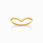 Thomas Sabo Yellow Gold Plated Wishbone Ring Size 56 TR2393-413-39