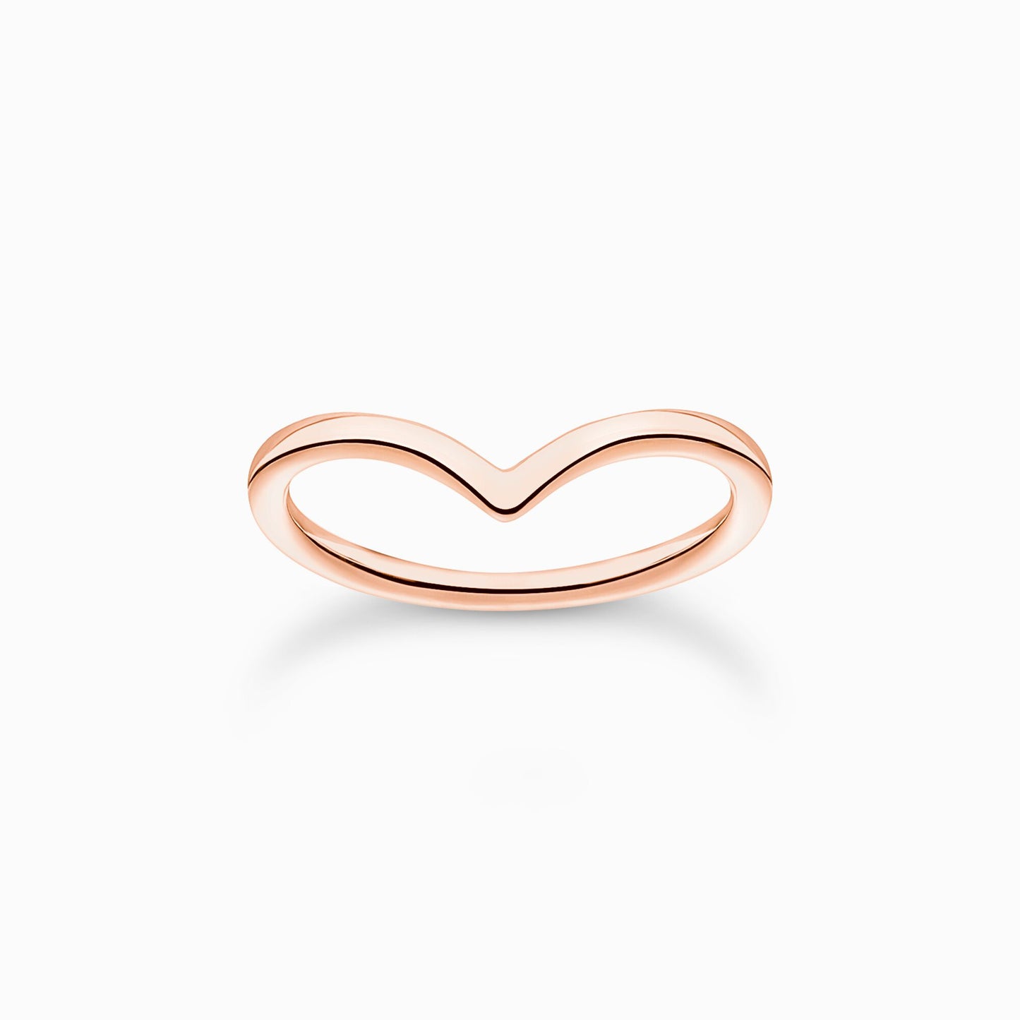 Thomas Sabo Rose Gold Plated Wishbone Ring Size 52 TR2393-415-40