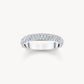 Thomas Sabo Sterling Silver Three Row Cubic Zirconia Ring Size 56 TR2462-051-14