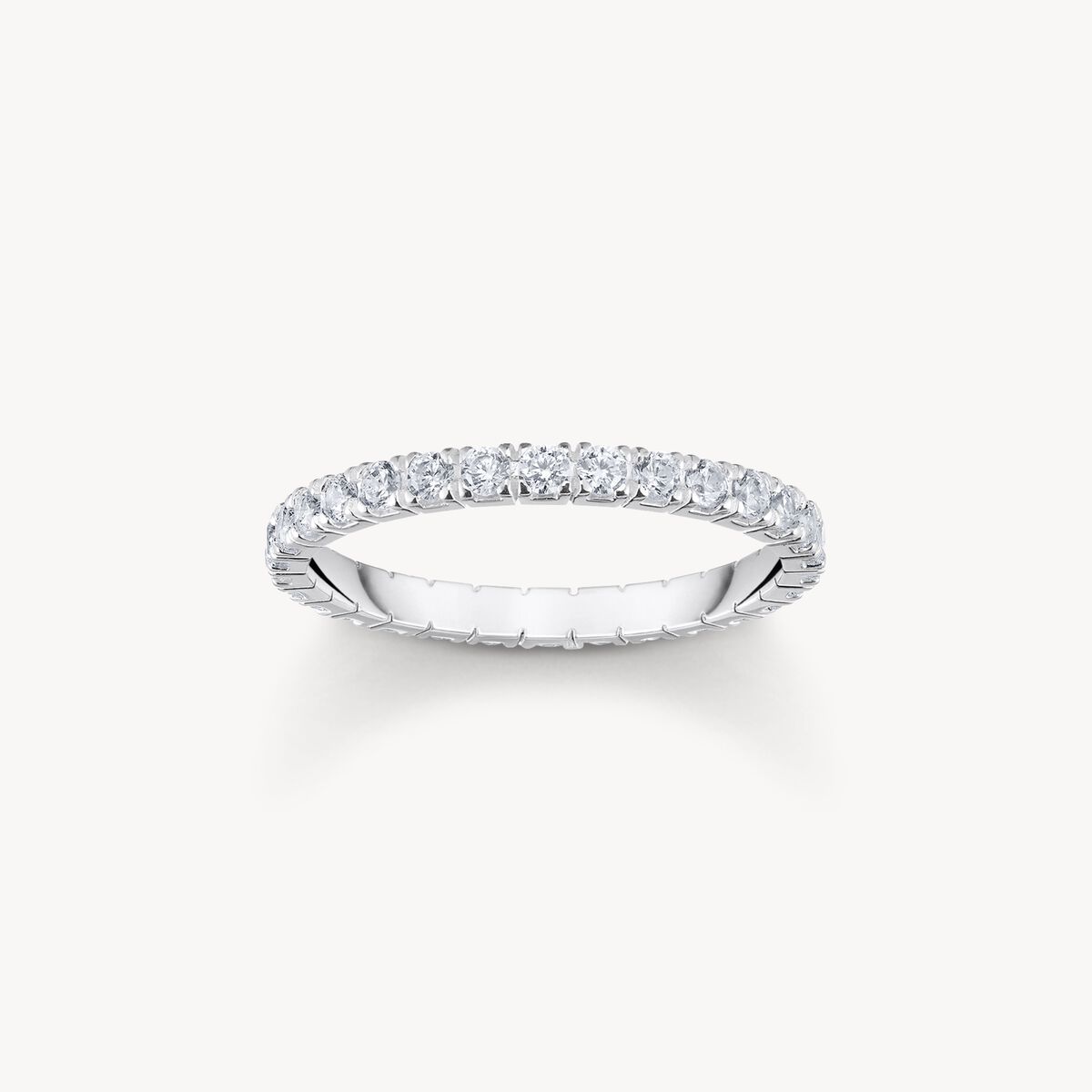 Thomas Sabo Sterling Silver Slim Cubic Zirconia Ring Size 54 TR2467-051-14