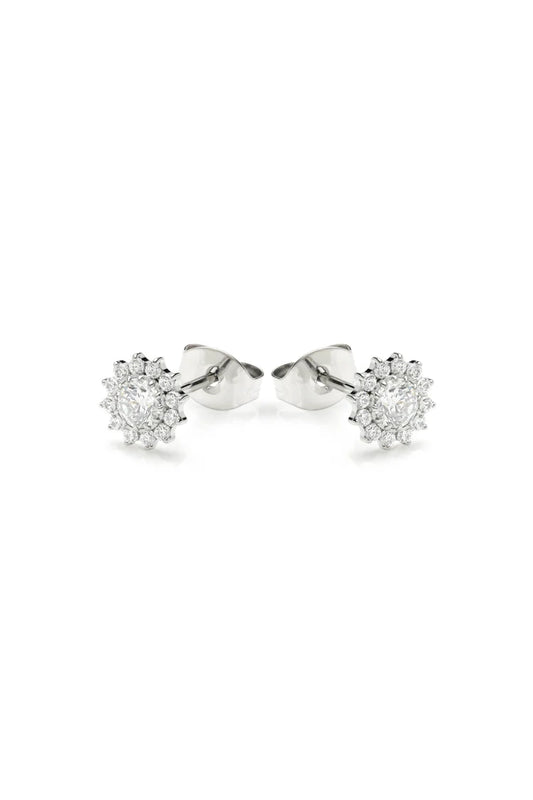 Tish Lyon Round Titanium Cluster Stud Earrings