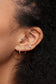 Tish Lyon Yellow Gold PVD Titanium Crystal Wavy Hoop Earrings
