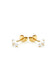 Tish Lyon Yellow Gold PVD Round Claw Moissanite Titanium Stud Earrings
