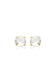 Tish Lyon Yellow Gold PVD Round Claw Moissanite Titanium Stud Earrings