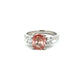 Platinum Laboratory Grown Pink Cushion Diamond Ring Size M