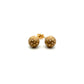9ct Yellow Gold Satin Star Ball Stud Earrings