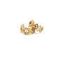 9ct Yellow Gold Open Squares Half Hoop Earrings