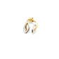 9ct Yellow and White Gold Marquise Open Stud Earrings