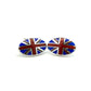 Sterling Silver Oval Union Jack T Bar Cufflinks