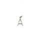 9ct White Gold Diamond Initial A.