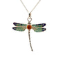 Sterling Silver Enamel Dragonfly Pendant