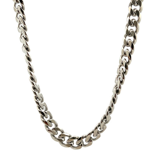 Unique & Co Stainless Steel 50cm Flat Curb Chain