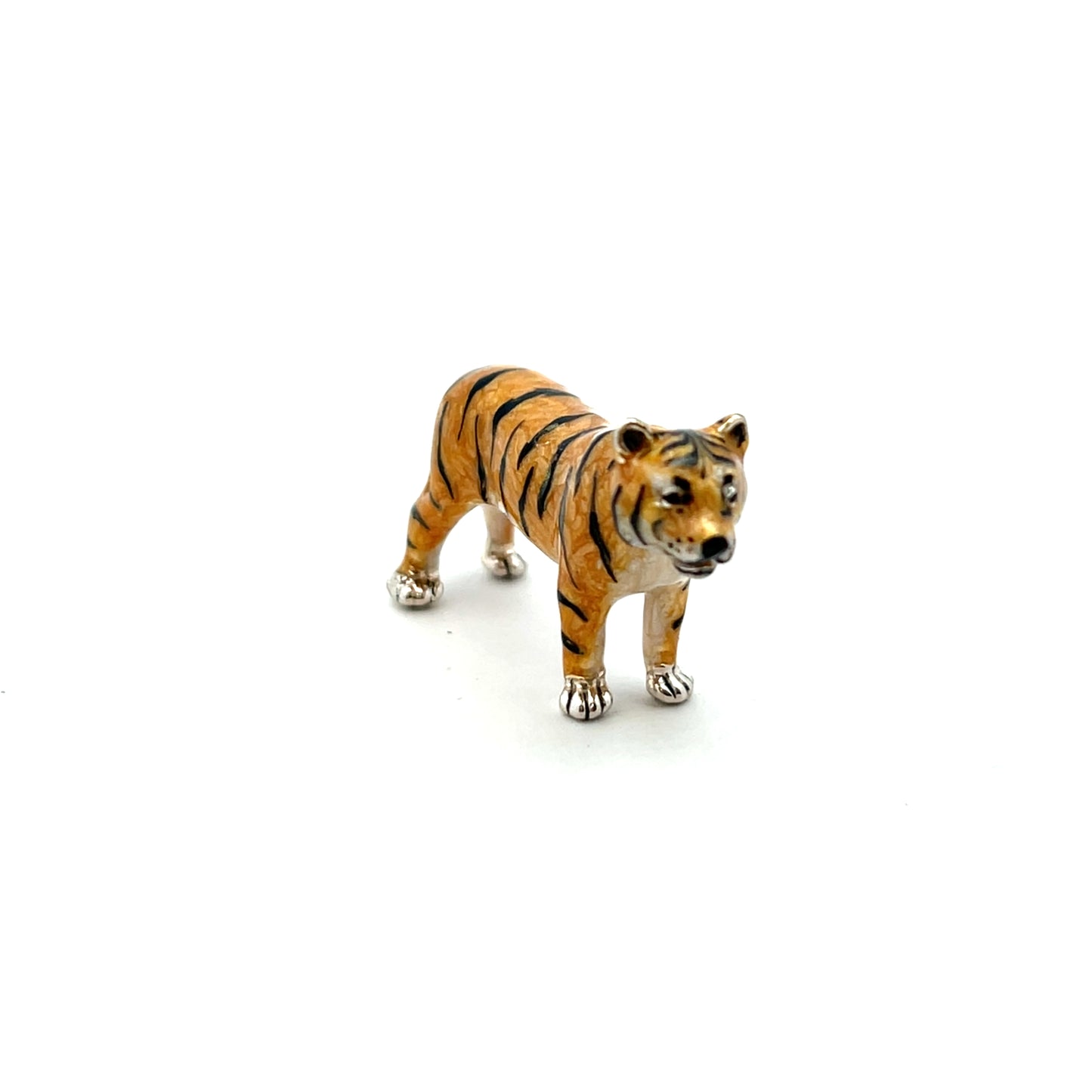 Saturno Sterling Silver Standing Tiger Figurine