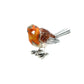 Saturno Robin Tail Up Sterling Silver Figurine