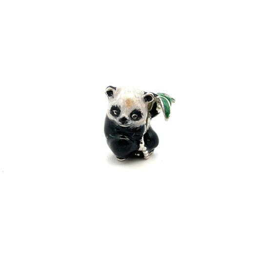 Saturno Sterling Silver Mini Panda Figurine