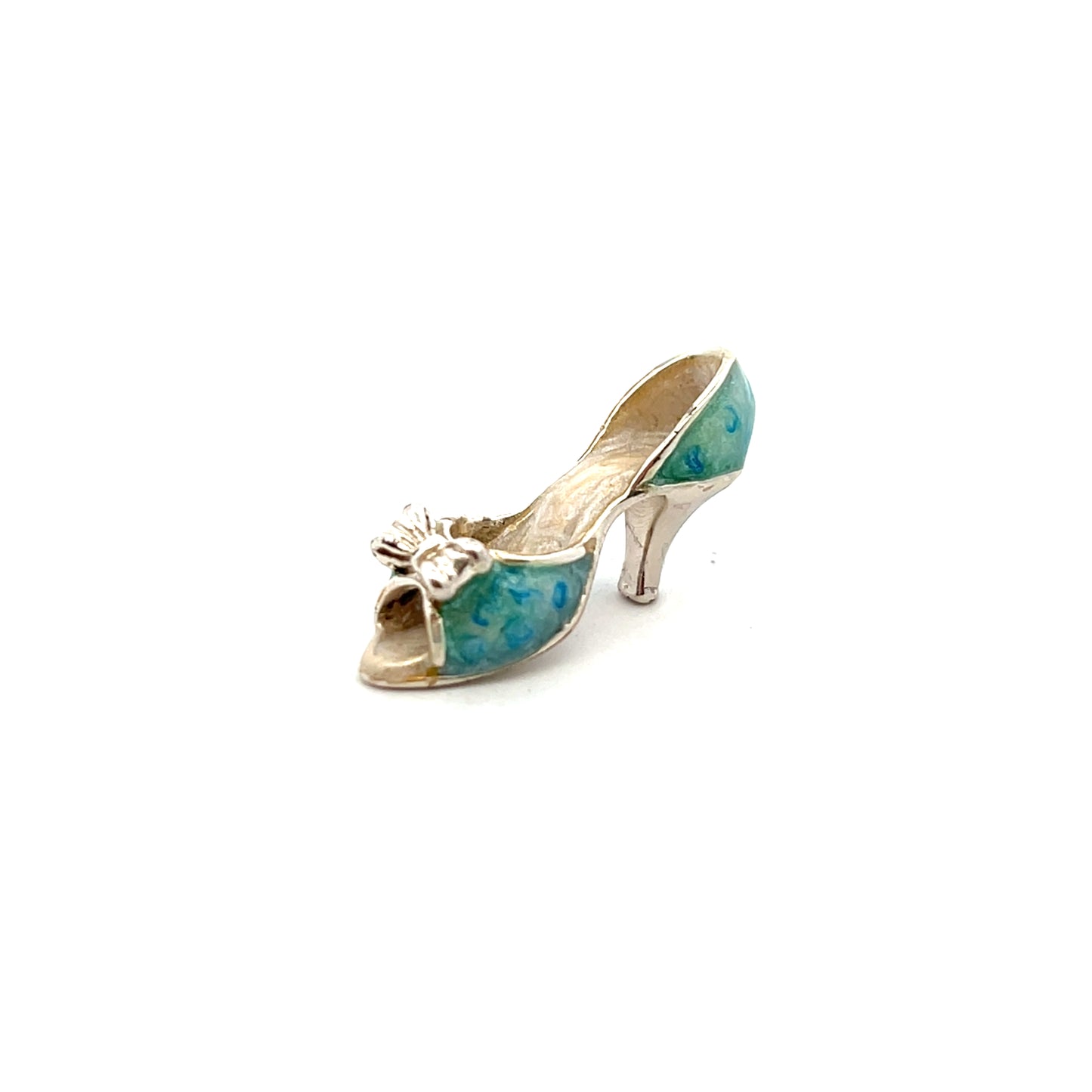 Saturno Sterling Silver Enamel Shoe