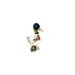 Saturno Sterling Silver Enamel Duck Mini Figurine