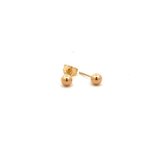 9ct Yellow Gold 4mm Ball Stud Earrings