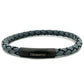 Unique & Co Antique Blue Leather Plait Bracelet 21cm