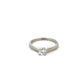 Pre-Owned Single Diamond Platinum Ring Size Q