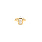 18ct Yellow Gold 1.52ct Radiant Cut Bezel Set Laboratory Grown Diamond Ring Size O