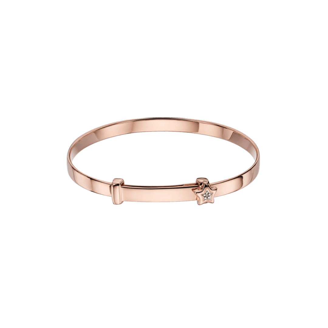 Little Star Gracie Rose Gold Plated Expander Baby Bangle LSB0102