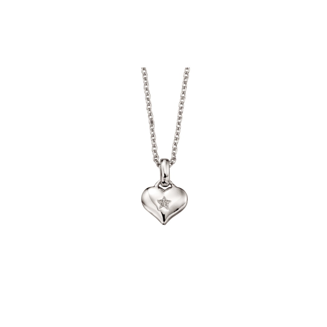 Little Star Bella Diamond Heart Necklace and Chain LSN0010