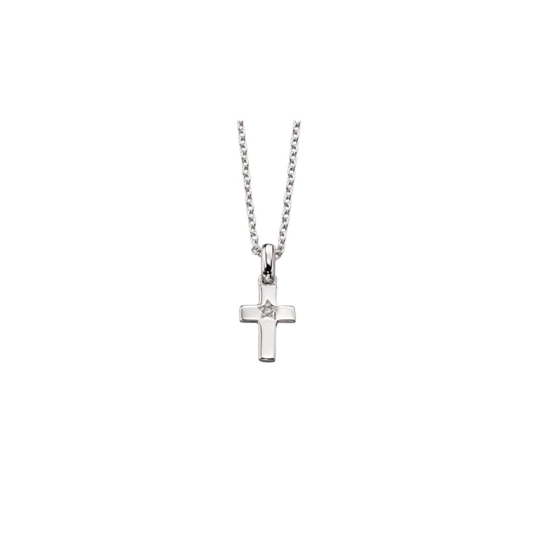 Little Star Grace Cross with Diamond and Chain LSN0011