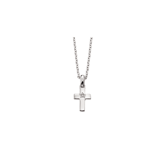 Little Star Grace Cross with Diamond and Chain LSN0011