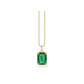 Thomas Sabo Yellow Gold Plated Deep Green and Cubic Zirconia Pendant and Chain KE2089-971-6