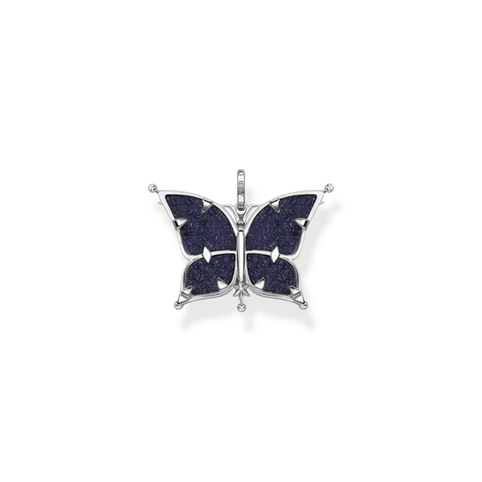 Thomas Sabo Sterling Silver Cubic Zirconia Moon and Stars Butterfly Pendant PE929-945-7