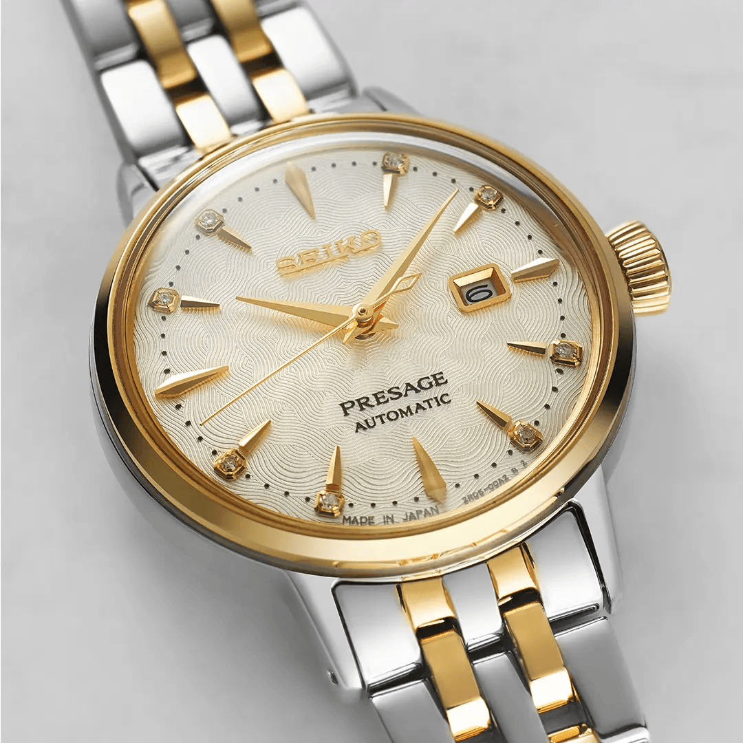 Seiko Presage Cocktail Time ‘White Lady’ Diamond Twist Watch SRE010J1