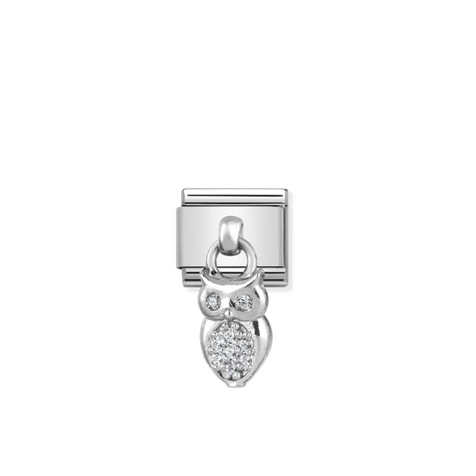 Nomination Classic Silver CZ Owl Charm 331800/12