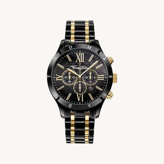 Thomas Sabo Urban Rebel Black Dial Chronograph Bracelet Watch WA0264-278-203