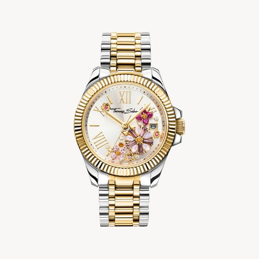 Thomas Sabo BiColour Ladies Watch with Pink Flowers WA0382-291-33mm