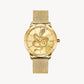 Thomas Sabo Yellow Gold Plated 33mm Case and Mesh Bracelet Champagne 3D Snake Dial Watch WA0384-264-207